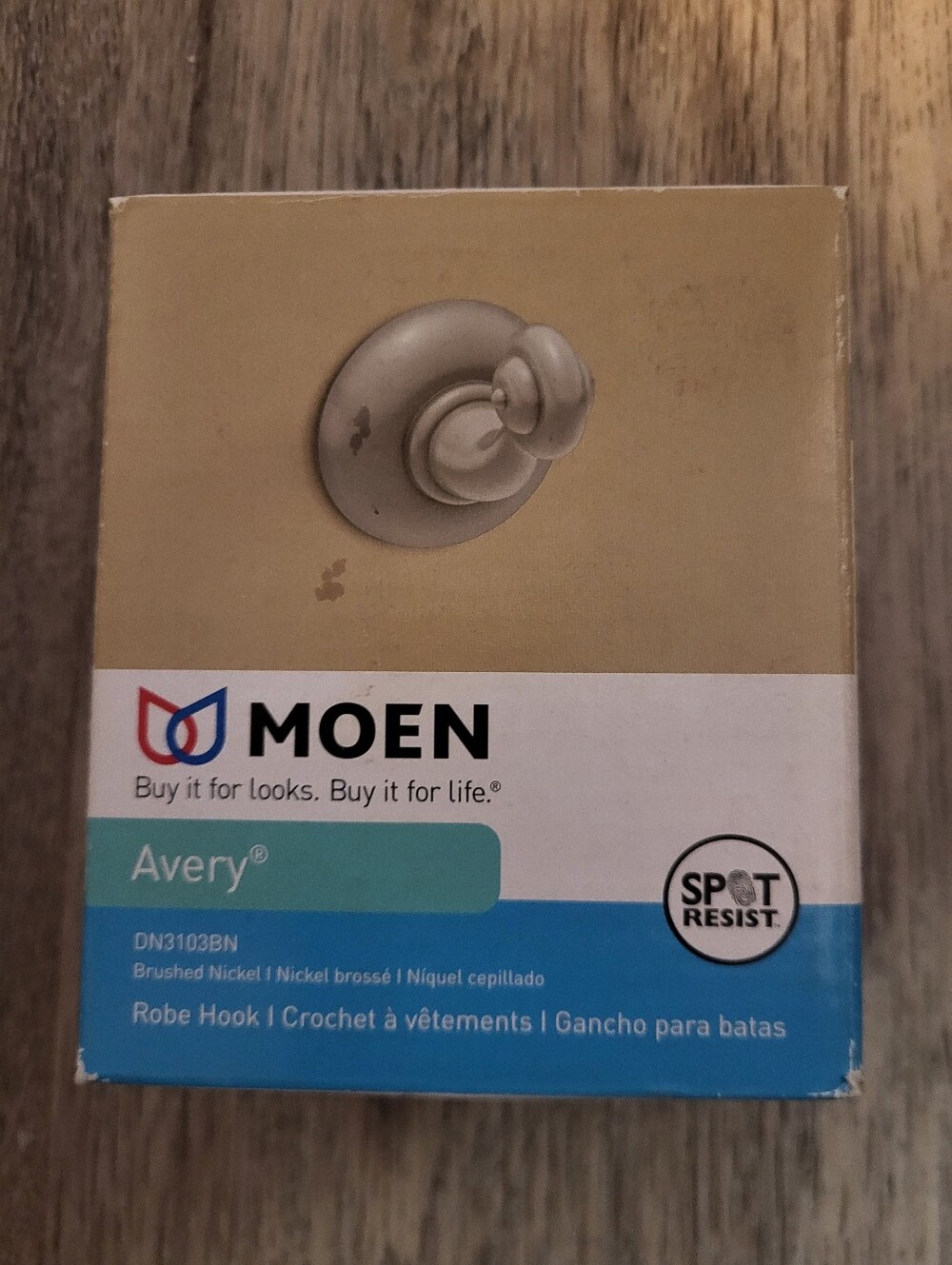 Moen Brushed Nickel Avery Single Robe Hook
